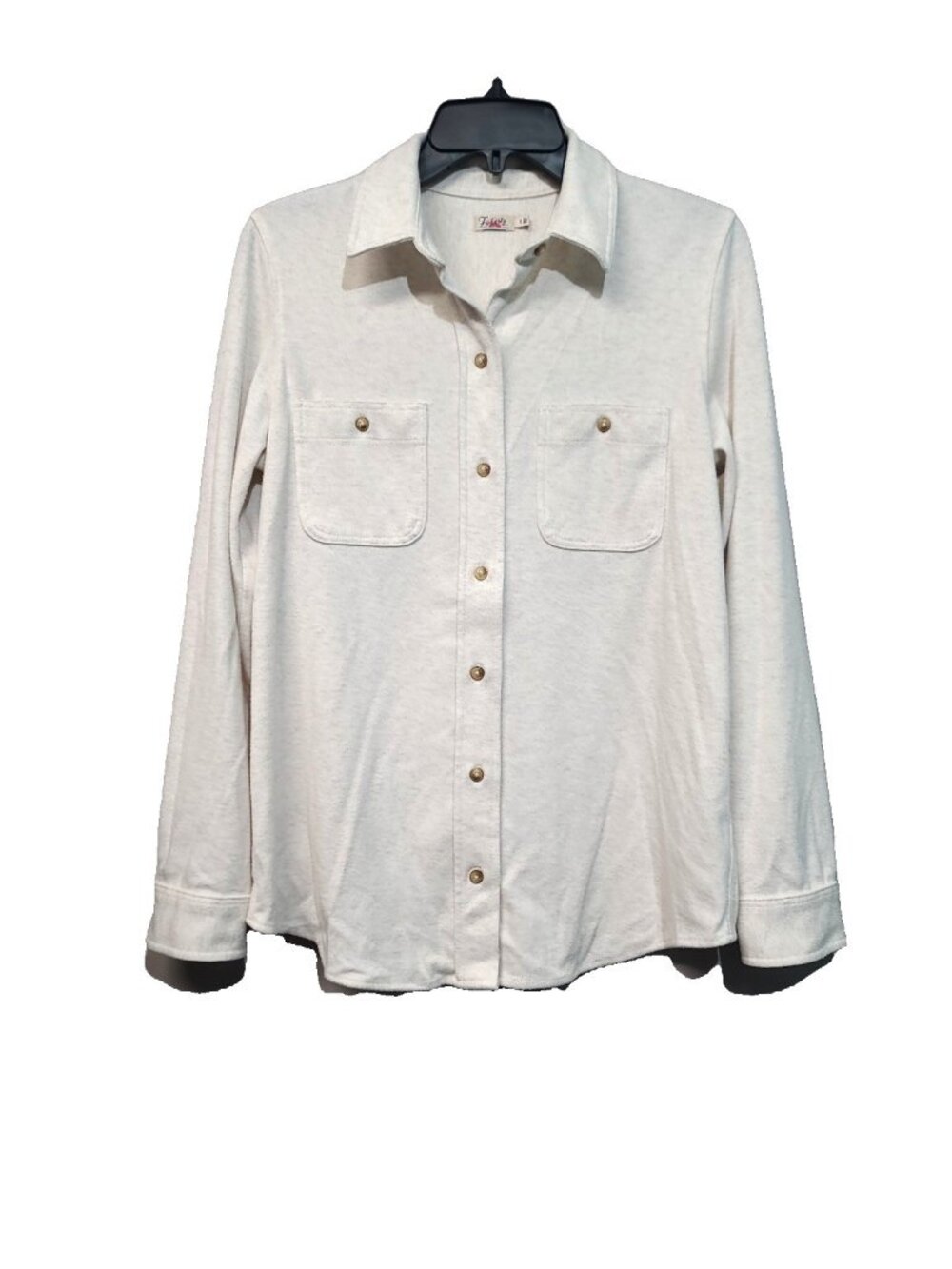 Faherty Legend Sweater Shirt Size S Cream WKC0001-OFW